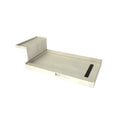 Base'N Bench® 42 In x 72 In Single Curb Shower Pan with Right Drain, Linear Oil Rubbed Bronze Drain Grate, and Bench