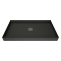 Wonder Drain 30 In x 60 In Single Curb Shower Pan with Center Drain and Square Tileable Drain Grate