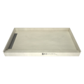WonderFall Trench® 32 In x 60 In Single Curb Shower Pan with Left Drain and Linear Tileable Drain Grate