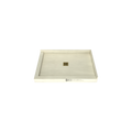 Redi Base® 30 In x 42 In Left Double Threshold Corner Tileable Shower Pan Base with Center Drain
