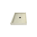 Redi Base® 30 In x 42 In Left Double Threshold Corner Tileable Shower Pan Base with Center Drain
