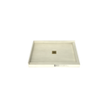 Redi Base® 30 In x 42 In Right Double Threshold Corner Tileable Shower Pan Base with Center Drain