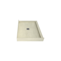 Redi Base® 30 In x 42 In Right Double Threshold Corner Tileable Shower Pan Base with Center Drain