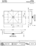 Redi Base® 30 In x 42 In Right Double Threshold Corner Tileable Shower Pan Base with Center Drain