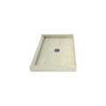 Redi Base® 30 In x 42 In Right Double Threshold Corner Tileable Shower Pan Base with Center Drain