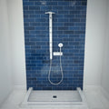 Redi Base® 30 In x 42 In Triple Curb Tileable Shower Pan Base with Center Drain