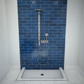 Redi Base® 30 In x 42 In Triple Curb Tileable Shower Pan Base with Center Drain