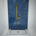 Redi Base® 30 In x 42 In Triple Curb Tileable Shower Pan Base with Center Drain