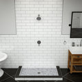 Redi Base® 30 In x 42 In Triple Curb Tileable Shower Pan Base with Center Drain