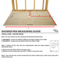 Redi Base® 30 In x 42 In Triple Curb Tileable Shower Pan Base with Center Drain