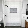 Redi Base® 30 In x 48 In Single Curb Tileable Shower Pan Base with Center Drain