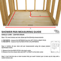 Redi Base® 30 In x 48 In Single Curb Tileable Shower Pan Base with Center Drain