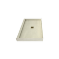 Redi Base® 30 In x 48 In Left Double Threshold Corner Tileable Shower Pan Base with Center Drain