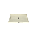 Redi Base® 30 In x 48 In Left Double Threshold Corner Tileable Shower Pan Base with Center Drain