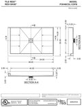 Redi Base® 30 In x 48 In Left Double Threshold Corner Tileable Shower Pan Base with Center Drain