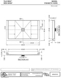 Redi Base® 30 In x 48 In Triple Curb Tileable Shower Pan Base with Center Drain