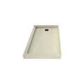 Redi Base® 30 In x 48 In Right Double Threshold Corner Tileable Shower Pan Base with Left Drain