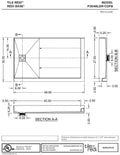 Redi Base® 30 In x 48 In Right Double Threshold Corner Tileable Shower Pan Base with Left Drain