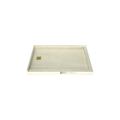 Redi Base® 30 In x 48 In Right Double Threshold Corner Tileable Shower Pan Base with Left Drain