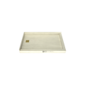 Redi Base® 30 In x 48 In Right Double Threshold Corner Tileable Shower Pan Base with Left Drain