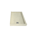 Redi Base® 30 In x 48 In Right Double Threshold Corner Tileable Shower Pan Base with Left Drain