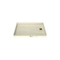 Redi Base® 30 In x 48 In Single Curb Tileable Shower Pan Base with Right Drain