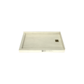 Redi Base® 30 In x 48 In Left Double Threshold Corner Tileable Shower Pan Base with Right Drain