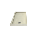 Redi Base® 30 In x 48 In Left Double Threshold Corner Tileable Shower Pan Base with Right Drain