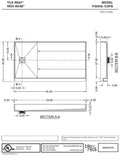 Redi Base® 30 In x 54 In Single Curb Tileable Shower Pan Base with Left Drain