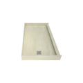 Redi Base® 30 In x 54 In Single Curb Tileable Shower Pan Base with Left Drain