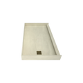 Redi Base® 30 In x 54 In Single Curb Tileable Shower Pan Base with Left Drain
