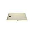 Redi Base® 30 In x 54 In Double Threshold Corner Tileable Shower Pan Base with Left Drain