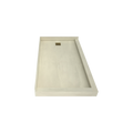 Redi Base® 30 In x 54 In Double Threshold Corner Tileable Shower Pan Base with Right Drain
