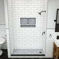 Redi Base® 30 In x 60 In Single Curb Tileable Shower Pan Base with Right Drain