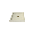 Redi Base® 32 In x 36 In Left Double Threshold Corner Tileable Shower Pan Base with Center Drain
