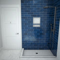 Redi Base® 32 In x 36 In Left Double Threshold Corner Tileable Shower Pan Base with Center Drain