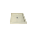 Redi Base® 32 In x 36 In Left Double Threshold Corner Tileable Shower Pan Base with Center Drain