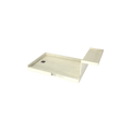 Base'N Bench® 32 In x 60 In Single Curb Tileable Shower Pan Base with Left Drain and Bench