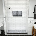 Redi Base® 32 In x 48 In Single Curb Tileable Shower Pan Base with Left Drain