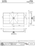 Redi Base® 32 In x 60 In Single Curb Tileable Shower Pan Base with Center Drain