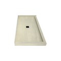 Redi Base® 32 In x 60 In Left Double Threshold Corner Tileable Shower Pan Base with Center Drain