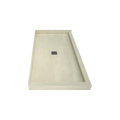 Redi Base® 32 In x 60 In Left Double Threshold Corner Tileable Shower Pan Base with Center Drain