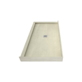 Redi Base® 32 In x 60 In Left Double Threshold Corner Tileable Shower Pan Base with Center Drain