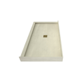 Redi Base® 32 In x 60 In Left Double Threshold Corner Tileable Shower Pan Base with Center Drain