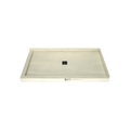 Redi Base® 32 In x 60 In Left Double Threshold Corner Tileable Shower Pan Base with Center Drain