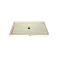 Redi Base® 32 In x 60 In Left Double Threshold Corner Tileable Shower Pan Base with Center Drain