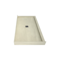 Redi Base® 32 In x 60 In Right Double Threshold Corner Tileable Shower Pan Base with Center Drain