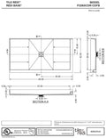 Redi Base® 32 In x 60 In Right Double Threshold Corner Tileable Shower Pan Base with Center Drain