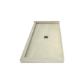 Redi Base® 32 In x 60 In Right Double Threshold Corner Tileable Shower Pan Base with Center Drain