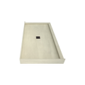 Redi Base® 32 In x 60 In Right Double Threshold Corner Tileable Shower Pan Base with Center Drain